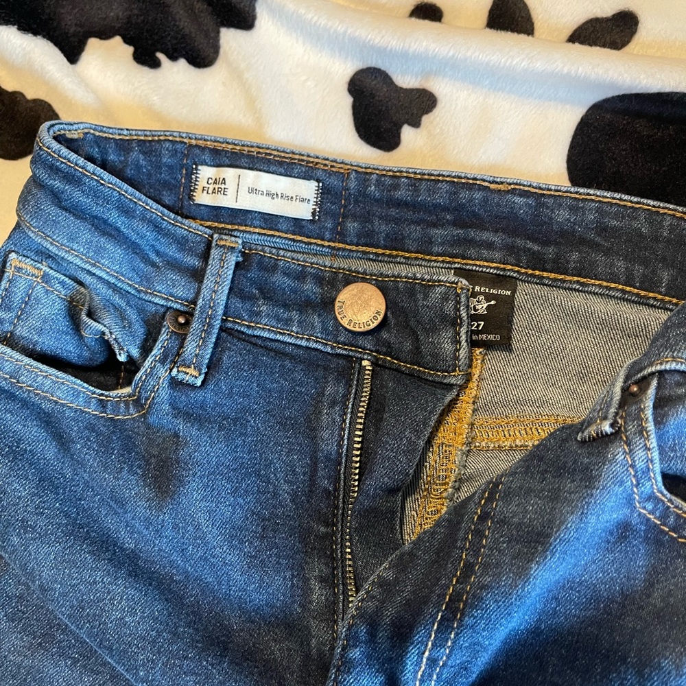 True Religion High Rise Flare Jean